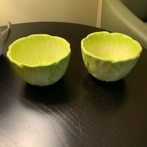 Pier 1 Green Scalloped Bowls